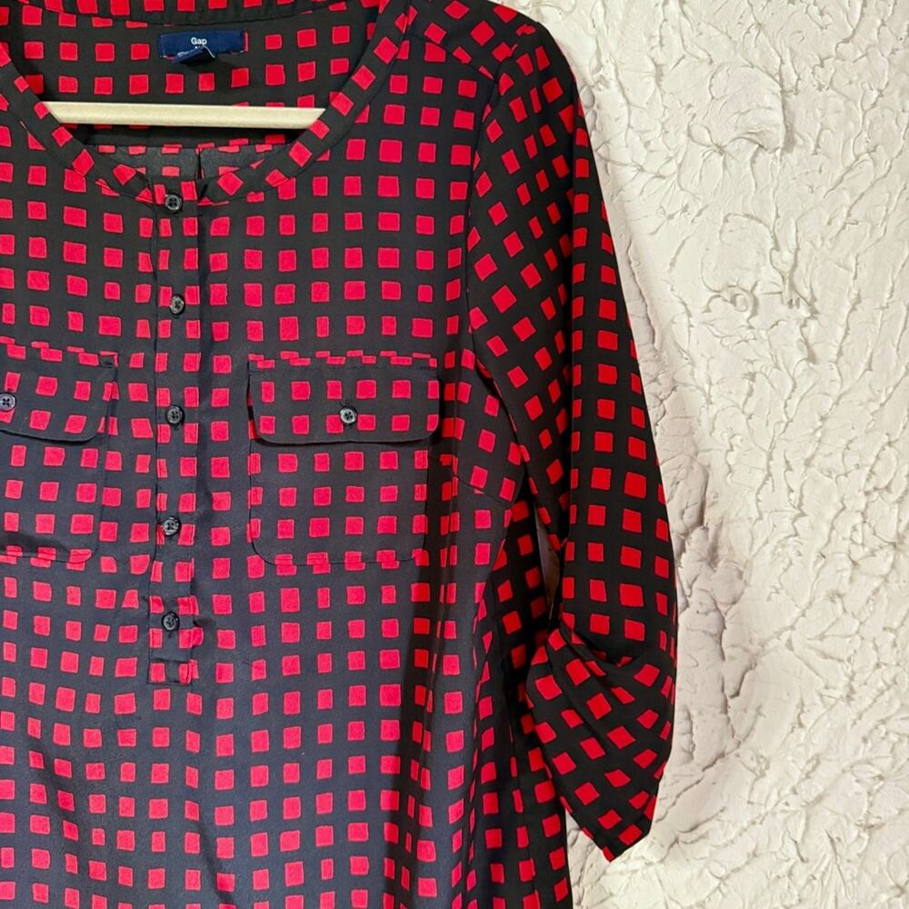 GAP Red and Black Patterned Dress - Picture 4 of 9